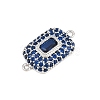 Brass Micro Pave Cubic Zirconia Connector Charms CU-CBAAB9C-01P-3