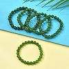 Natural TaiWan Jade Bead Stretch Bracelets X-BJEW-K212-B-019-1