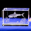 3D Laser Engraving Animal Glass Figurine DJEW-R013-01B-1