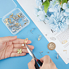 40Pcs 4 Style Rectangle & Oval 304 Stainless Steel Stud Earring Findings STAS-UN0054-35-4