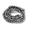 Faceted(32 Facets) Electroplate Glass Bead Strands X-EGLA-R042-6mm-06-4