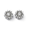 Brass Clear Cubic Zirconia Beads KK-D228-27P-1
