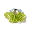 Glass Beads Braided Flower Cabochons GLAA-F120-01A-2