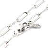 Non-Tarnish 304 Stainless Steel Paperclip Chains Necklace NJEW-JN03593-02-2