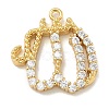 Rack Plating Brass Micro Pave Cubic Zirconia Pendants KK-L224-053G-1