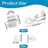 60Pcs Brass Clip-on Earring Settings KK-SP0001-12P-2