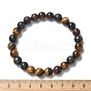 Natural Tiger Eye Bead Stretch Bracelets BJEW-K212-B-005-8