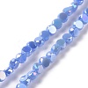 Electroplate Glass Beads Strands GLAA-E036-03C-1