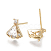 Brass Stud Earring Findings X-KK-T038-472G-2