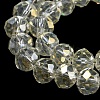 Electroplate Transparent Glass Beads Strands EGLA-A034-T2mm-T16-6