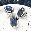 Natural Lapis Lazuli Adjustable Rings RJEW-I108-01AS-10-2