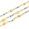 Brass Handmade Beaded Chains CHC-P011-E01-G-1