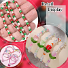 200Pcs 2 Colors Christmas Theme Transparent Acrylic Beads MACR-SP0001-16-6