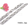 Non-Tarnish 201 Stainless Steel Byzantine Chain Necklaces NJEW-V0313-06-1