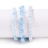 Natural Aquamarine Stretch Bracelets BJEW-JB05649-2