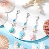 3Pcs Handmade Porcelain Pendant Decorations HJEW-JM03211-1