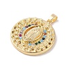 Brass Cubic Zirconia Pendants KK-Z050-12G-2