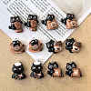 Coffee Theme Opaque Resin Pendants RESI-P052-04P-M-1