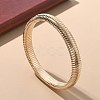 Electrophoresis Iron Bangles for Women BJEW-M057-08G-1