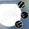 2 Pairs 2 Styles ABS Plastic Imitation Pearl Chain Non-slip Bra Straps FIND-CY0001-25-5