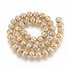 Electroplated Natural Lava Rock Beads Strands G-T061-55B-8mm-2