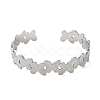 Non-Tarnish 304 Stainless Steel Butterfly Open Cuff Bangles for Women BJEW-M316-05P-2