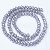 Electroplate Glass Beads Strands EGLA-A034-P8mm-B17-2