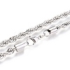 Non-Tarnish 304 Stainless Steel Rope Chain Necklaces LS-NJEW-F226-03P-10-2