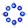 ARRICRAFT 8Pcs 4 Style Handmade Lampwork Evil Eye Pendants FIND-AR0003-27-1