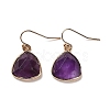 Natural Amethyst Dangle Earrings EJEW-G413-01C-G-2