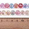 Crackle Transparent Glass Beads Strands GLAA-N063-10mm-01-2
