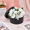 1Pc Round Cardboard Paper Storage Boxes with 1Pc Phenolic Plastic Flower Craft Foam CON-PH0003-42-4