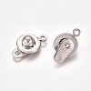 Tarnish Resistant 201 Stainless Steel Snap Clasps STAS-I137-06P-2