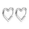 Heart Stainless Steel Hoop Earrings PW-WG7B21D-03-1