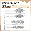 2Pcs 2 Styles Leaf Alloy Rhinestone Hair Bobby Pins OHAR-LP0001-24-2