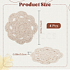 Handmade Cotton Lace Cup Coasters AJEW-GF0008-84A-2