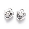 Tibetan Style Alloy Charm Enamel Settings X-TIBEP-23882-AS-FF-1