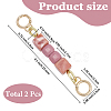 2Pcs Square Resin Beaded Bag Extension Chains PURS-GF0001-07C-2