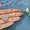 6Pcs 925 Sterling Silver Hollow Initial Beads STER-TA0001-53R-7