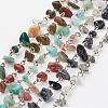 Natural & Synthetic Gemstone Chips Handmade Beaded Chains AJEW-JB00280-1