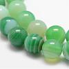Natural Striped Agate/Banded Agate Bead Strands G-K166-13-8mm-01-3