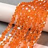 Transparent Electroplate Glass Beads Strands GLAA-F029-3mm-A23-4