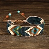 Bohemian Style Glass Bead Braided Bracelets ZD3902-4-1