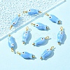 10Pcs Evil Eye Fish Shaped Glazed Porcelain Pendants PALLOY-YW00086-06-1