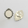 Vintage Adjustable Iron Finger Ring Components Alloy Cabochon Bezel Settings PALLOY-Q300-12AS-NR-1