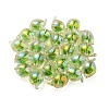 UV Plating Rainbow Iridescent Acrylic Beads OACR-F004-07E-3
