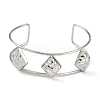 Non-Tarnish 304 Stainless Steel Wide Textured Open Cuff Bangles BJEW-Q348-05P-13-2