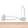 Flower 304 Stainless Steel Safety Pins Brooch Findings SA-CBA098D-14A-P05-3