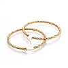 Ion Plating(IP) 304 Stainless Steel Big Hoop Earrings EJEW-L215-16G-2