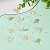 12Pcs Cloud Shape Brass Stud Earring Findings KK-GO0001-65-4